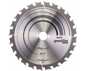 BOSCH Tarcza pilarska Speedline Wood 250 x 30 x 3,2 mm, 24 2608640680