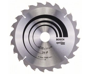 Bosch Tarcza pilarska Optiline Wood 216 x 30 x 2,0 mm, 24 2608640431