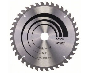 BOSCH Tarcza pilarska Optiline Wood 254 x 30 x 2,8 mm, 40 2608640443
