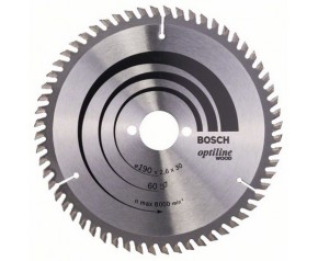 BOSCH Tarcza pilarska Optiline Wood 190 x 30 x 2,6 mm, 60 2608641188