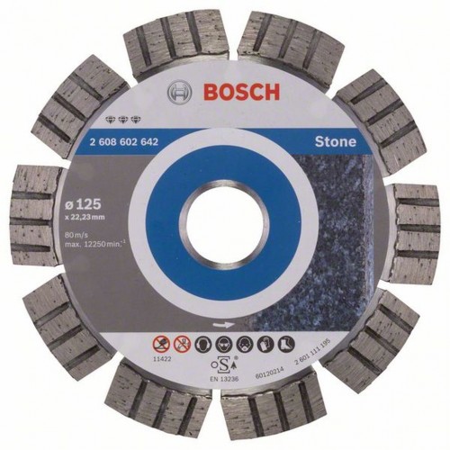 Bosch Diamentowa tarcza tnąca Best for Stone 125 x 22,23 x 2,2 x 12 mm 2608602642