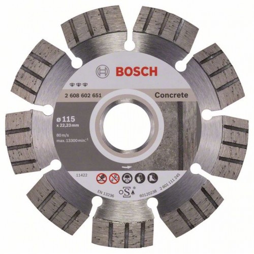 Bosch Diamentowa tarcza tnąca Best for Concrete 115 x 22,23 x 2,2 x 12 mm 2608602651