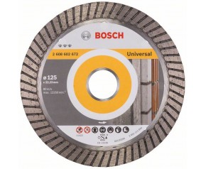 Bosch Diamentowa tarcza tnąca Best for Universal Turbo 125 x 22,23 x 2,2 x 12mm 2608602672 Bosch Diamentowa tarcza tnąca Best for Universal Turbo 125 x 22,23 x 2,2 x 12mm 2608602672