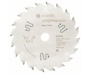 Bosch Tarcza pilarska Top Precision Best for Wood 165 x 20 x 1,8 mm, 20, 2608642385