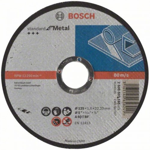 BOSCH Tarcza tnąca, Ostrze, tarcza 125x1,6 mm 2608603165