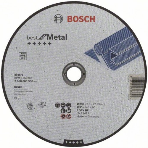 Bosch Tarcza tnąca prosta Best for Metal A 30 V BF, 230 mm, 2,5 mm, 2608603530