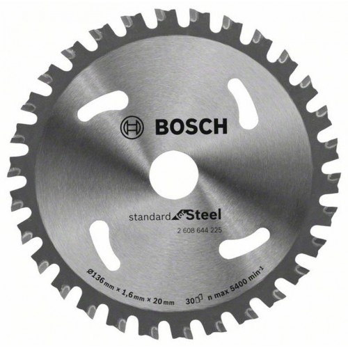 Bosch Tarcza pilarska Standard for Steel 136 x 20 x 1.2 mm, 30 2608644225