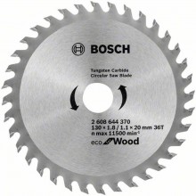 BOSCH Tarcza zębata ECO Optiline Wood 130x1,8/1,1x20mm 36T 2608644370