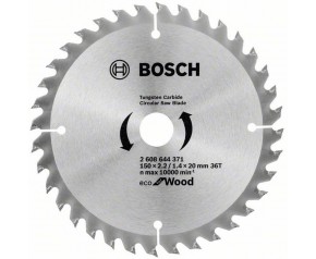 BOSCH Tarcza zębata ECO Optiline Wood 150x2,2/1,4x20mm 36T 2608644371