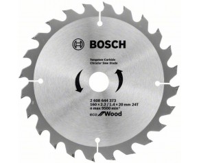 BOSCH Speedline ECO Wood Tarcza do piły zębatej do drewna 160x20x2,2/1,4 z24, 2608644373