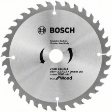 BOSCH Optiline ECO Wood Tarcza do piły zębatej do cięcia drewna 160x1,4mm 2608644374