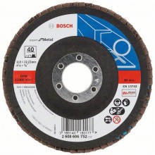 BOSCH Listkowa tarcza szlifierska X551, 115x22,23mm, 80, wygięta 2608606754