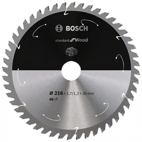 BOSCH Standard for Wood Tarcza tnąca 216 × 1,7 / 1,2 × 30 T48, 2608837723