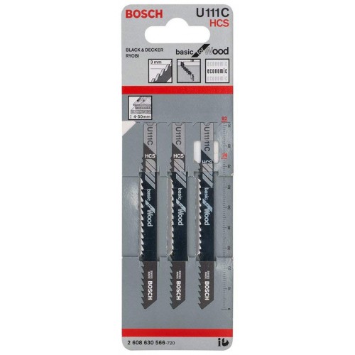 BOSCH Brzeszczot do wyrzynarek U 111 C Basic for Wood 2608630566