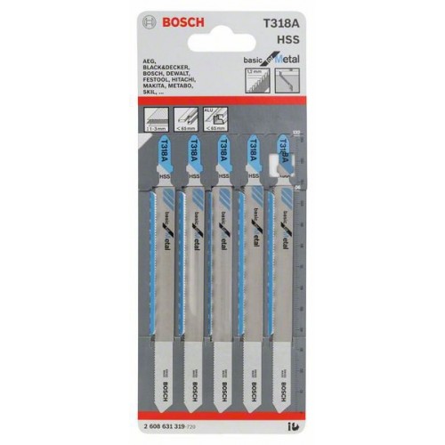 BOSCH Brzeszczot do wyrzynarek T 318 A Basic for Metal 2608631319