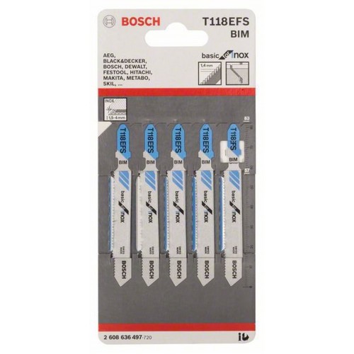 BOSCH Brzeszczot do wyrzynarki T 118 EFS 2608636497 BOSCH Brzeszczot do wyrzynarki T 118 EFS 2608636497