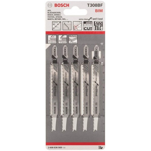 BOSCH Brzeszczot do wyrzynarki T 308 BF Extraclean for Hard Wood 2608636569