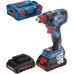 BOSCH GDX 18V-200 C akumulatorowa wkrętarka/klucz udarowy, 18V, 2x 4.0Ah 06019G4206