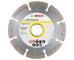 Diamentowa tarcza tnąca uniwersalna BOSCH 115x22,23mm ECO, 2608615027