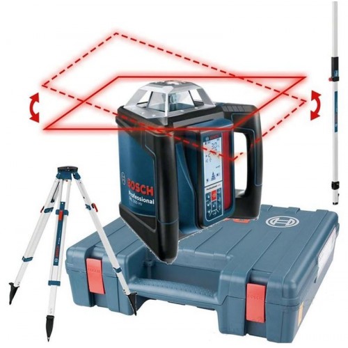 BOSCH GRL 500 H Laser obrotowy+odbiornik LR50+BT170HD+GR240, 06159940EE