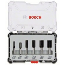 BOSCH Zestaw frezów prostych 6 mm (op. 6 szt) 2607017465