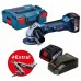 BOSCH Szlifierka kątowa GWS 18-125 V-LI 2 x 4.0Ah Li-Ion+scyzoryk Swiss Peak,060193A30B