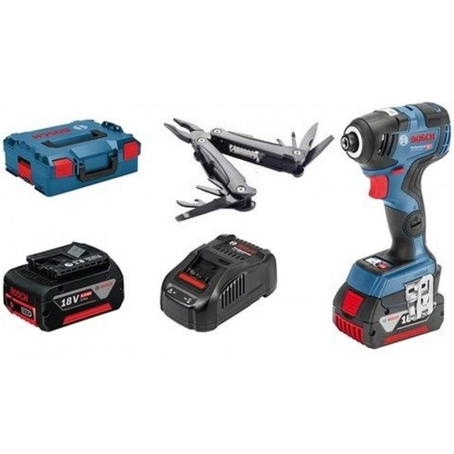 BOSCH GDR 18V-200 C 2 x 5.0 Ah Li-Ion + scyzoryk Swiss Peak 0615990K9Z