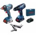 BOSCH GDX 180-LI Aku wkrętarka udarowo-obrotowa+GSR180-LI Akku wiertarko-wkrętarki 06019G5
