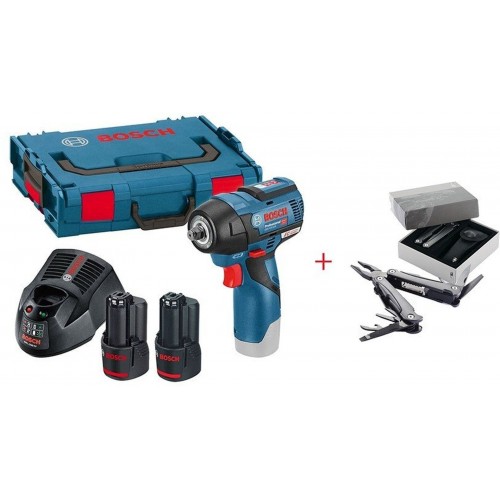 BOSCH Klucz udarowy GDS 12V-115+2×GBA 12V 2.5Ah+L-BOXX+Swiss Peak 0615990K9N