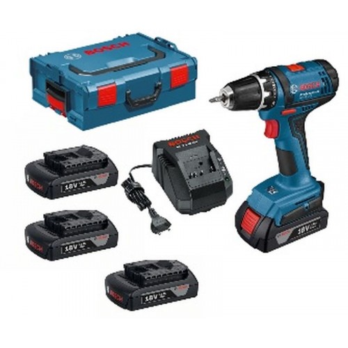 BOSCH GSR 18-2-LI Wiertarko-wkrętarka akumulatorowa + 3 x 1,5 Ah w L-BOXX 0.615.990.FD7