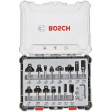 BOSCH Zestaw frezów mieszanych 6 mm (op. 15 szt) 2607017471