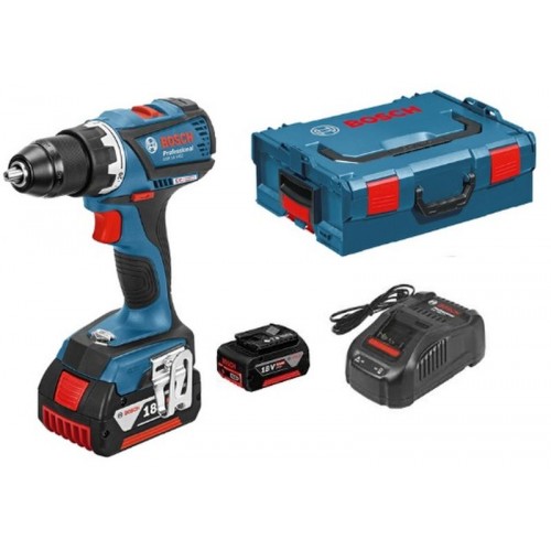 BOSCH GSR 18 V-EC akumulatorowa wiertarko+wkrtarka, 2x 5,0 Ah, L-BOXX, 06019E8104