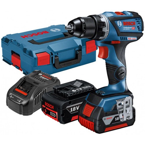 BOSCH GSR 18V-60 C Wiertarko-wkrętarka akumulatorowa 18V 2x5.0Ah 06019G1100