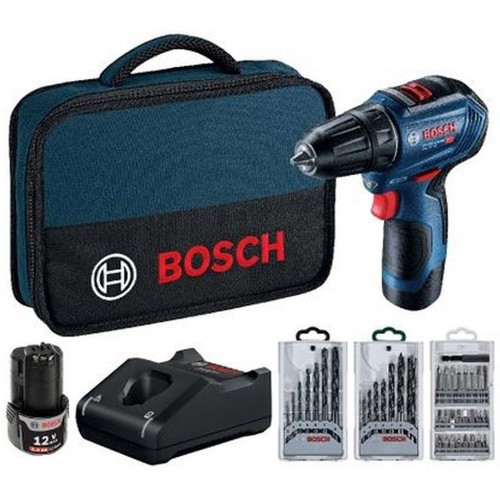 BOSCH GSR 12V-30 PROFESSIONAL Akumulatorowa Wiertarko-wkrętarka, 12V 2x2,0Ah 06019G9001