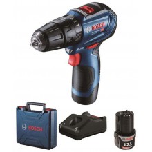 BOSCH GSB 12V-30 Akumulatorowa wiertarko-wkrętarka udarowa, 12V, 2x 2,0Ah 06019G9100