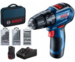 BOSCH GSB 12V-30 PROFESSIONAL Wiertarko-wkrętarka, 12V 2x2.0Ah 06019G9101