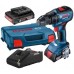 BOSCH GSB 18V-50 PROFESSIONAL Akumulatorowa wiertarko-wkretarka, 18V 2x2.0Ah 06019H5100