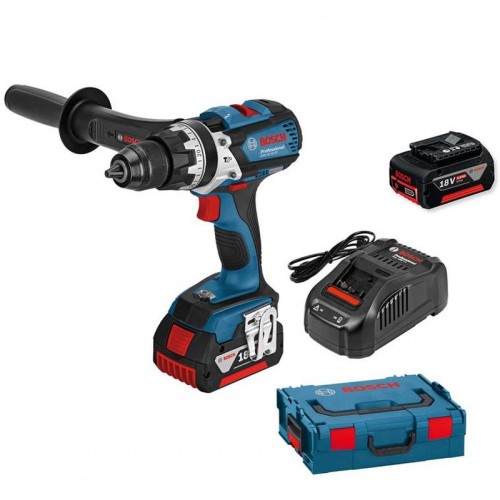 BOSCH GSB 18 VE-EC Akumul. wiertarko-wkrętarka udarowa, L-BOSXX, 2 x 5,0 Ah 06019F1302