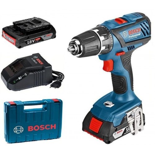 BOSCH GSR 18-2-LI Plus Professional wkrętarka akumulatorowa 2x4Ah Li-Ion L-BOXX 06019E6121