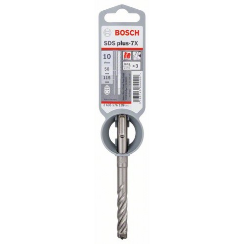 BOSCH SDS-plus-7X wiertła do młotów 10 x 50 x 115 mm 2608576139 BOSCH SDS-plus-7X wiertła do młotów 10 x 50 x 115 mm 2608576139