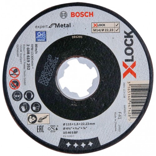 BOSCH X-LOCK Expert for Metal Tarcza tnąca, 125×2,5×22,23mm 2608619255