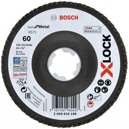 BOSCH X-LOCK X571 Best for Metal Tarcza listkowa, 115x22,23mm, 60 2608619198