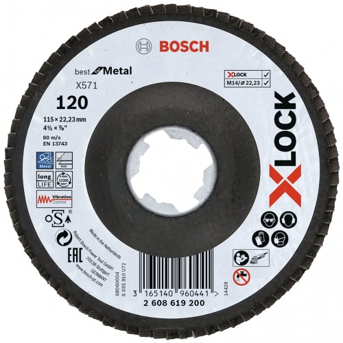 BOSCH X-LOCK Tarcza 115x22,23mm, 120 2608619200