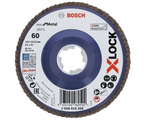BOSCH X-LOCK Best for Metal Tarcza listkowa prosta X571, 115x22,23mm, G60, 2608619206