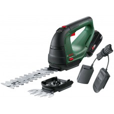 BOSCH AdvancedShear 18V-10 Zestaw: akumulatorowe nożyce do trawy i do krzewów 0600857000