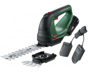 BOSCH AdvancedShear 18V-10 Zestaw: akumulatorowe nożyce do trawy i do krzewów 0600857000