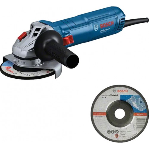 BOSCH GWS 12-125 PROFESSIONAL Szlifierka kątowa + tarcza zdzierająca 06013A6100