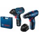 BOSCH Zestaw: GSR 120-LI + GDR 120-LI +2x GBA 12V 2.0Ah + GAL 1210 CV 06019G8023