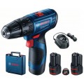 BOSCH GSB 120-LI PROFESSIONAL Aku wiertarko-wkrętarka udarowa 2x 12V 2.0Ah, 06019G8100