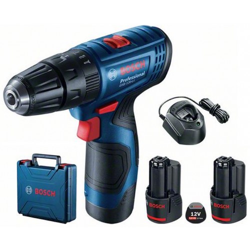 Bosch GSB 120-LI Akumulatorowa wiertarko-wkrętarka udarowa 2x 12V 2.0Ah, 06019G8100